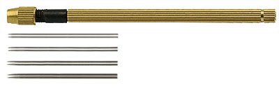 Micro-Tec PS1 probe set with Micro-Tec PV1 probe holder and Micro-Tec NS set of 8 fine pointed straight stainless steel needle probes